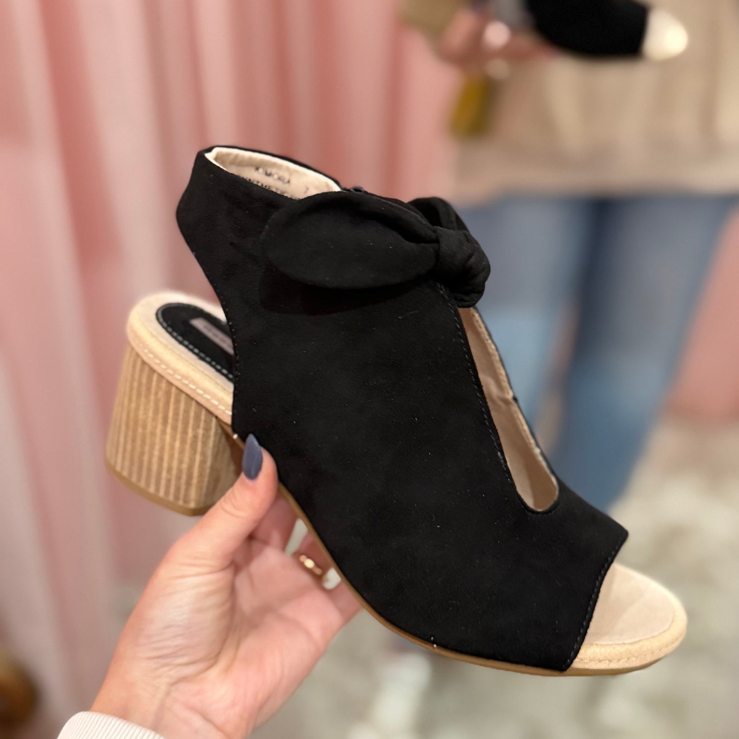 Kimora Black Suede Bootie