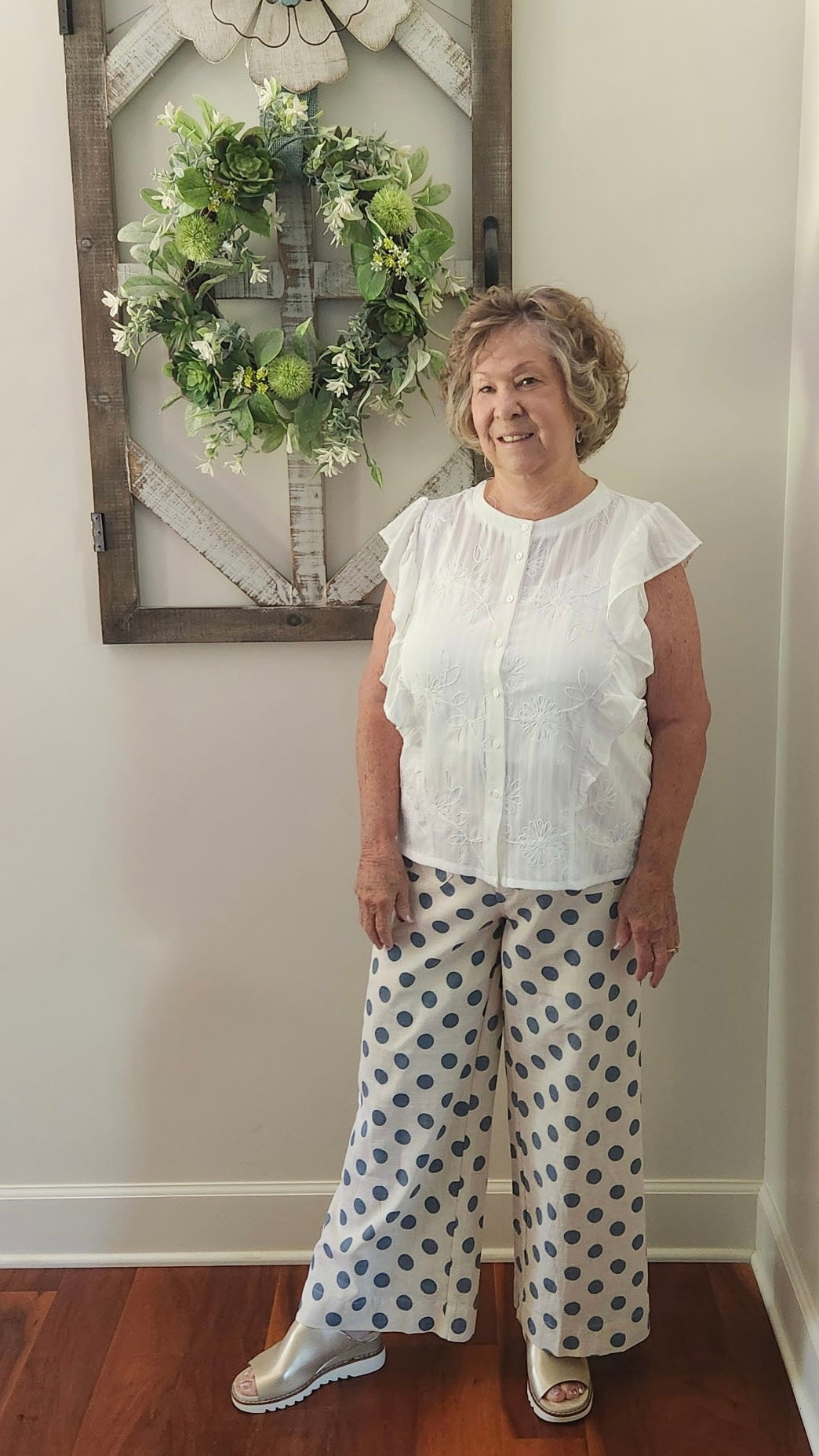Dotty Days Wide-Leg Pants