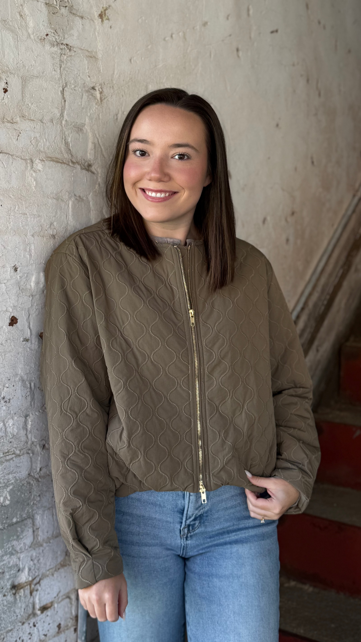 Quilted Bomber Jacket