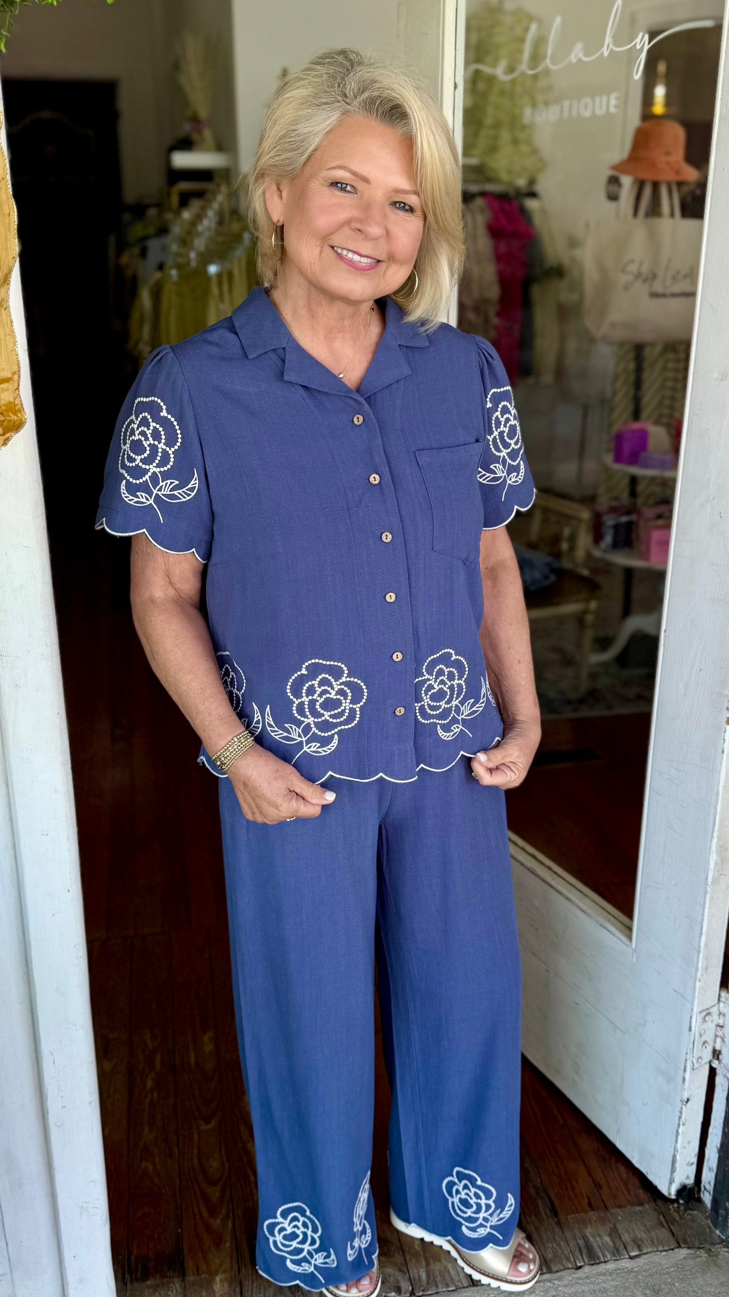 Linen Flower Embroidery Set