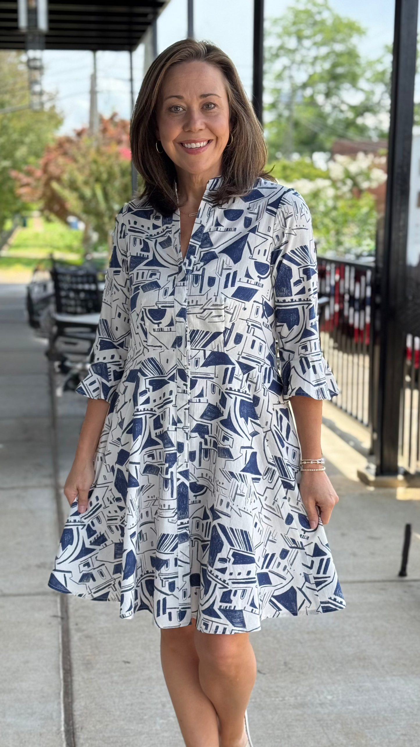 Village Classic Panel Flare Dress