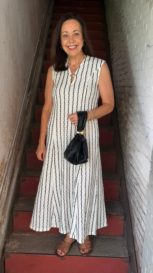 Textured Stripe Dress
