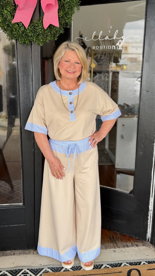 Henley Top And Pants Set