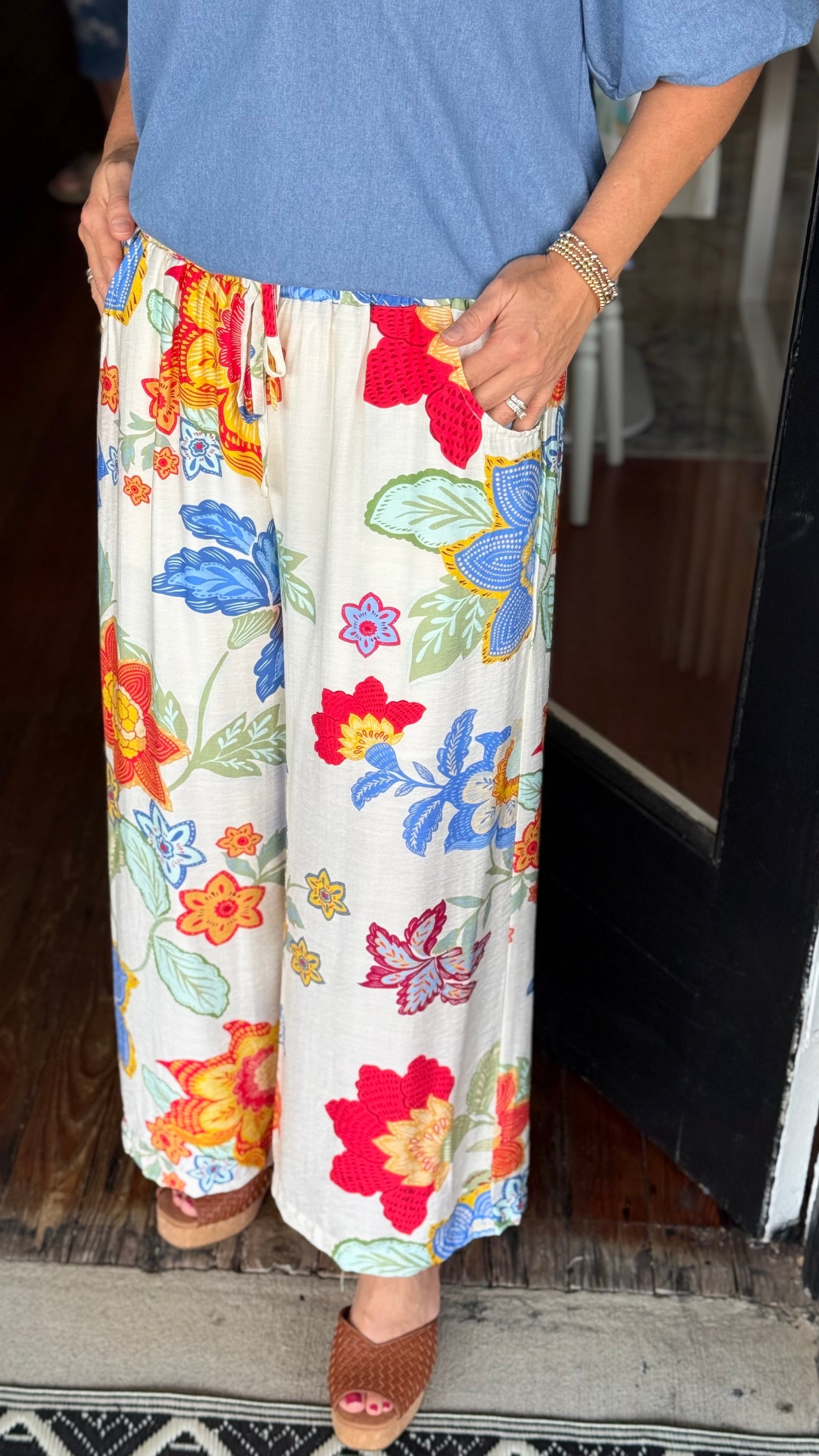 Floral Wide Leg Pant