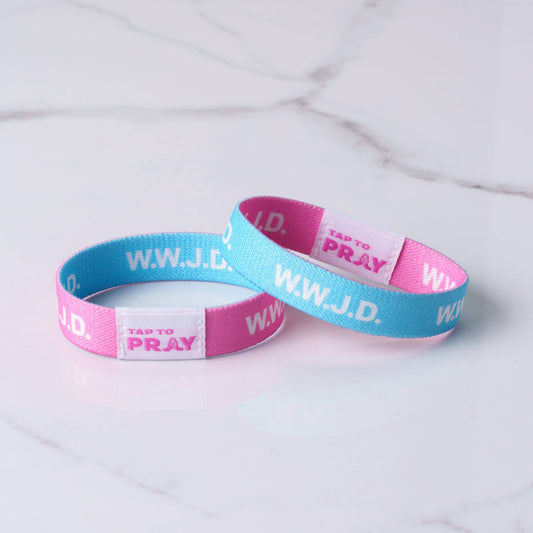 s - Blue & Pink WWJD
