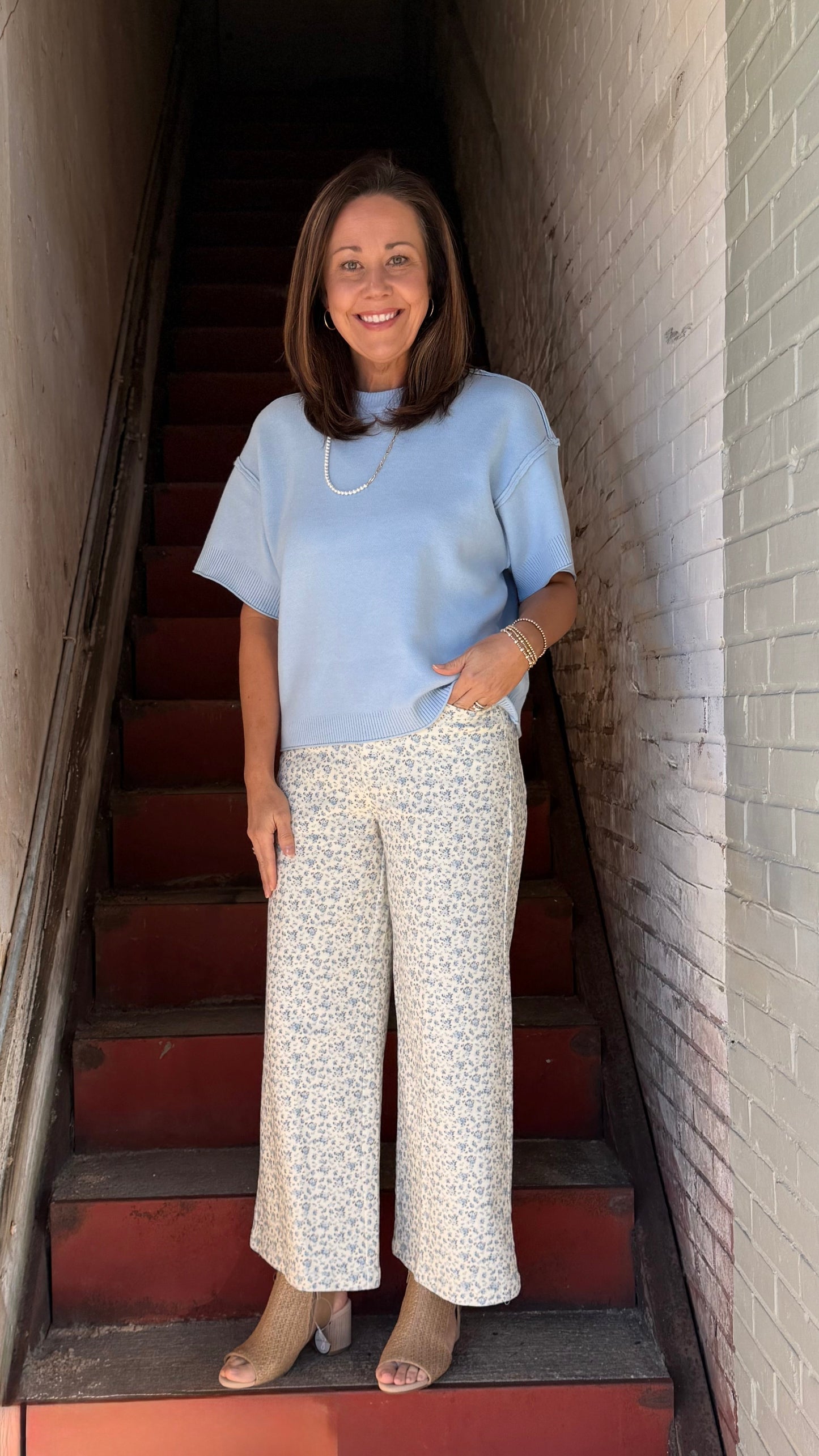 Floral Textured Pant