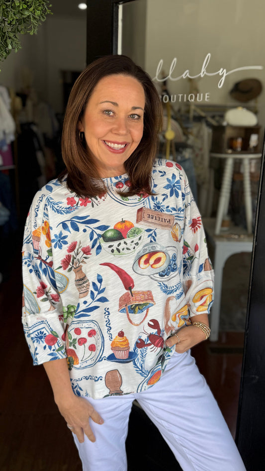 Parisian Picnic Blouse