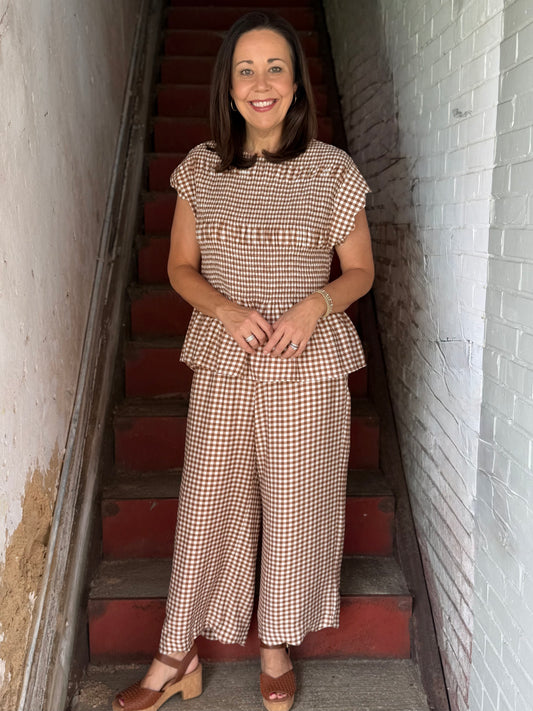 Checkered Smocked Set