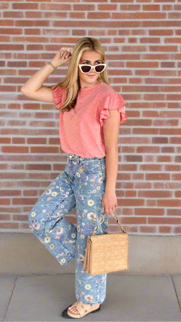 Ruffle Sleeve Top