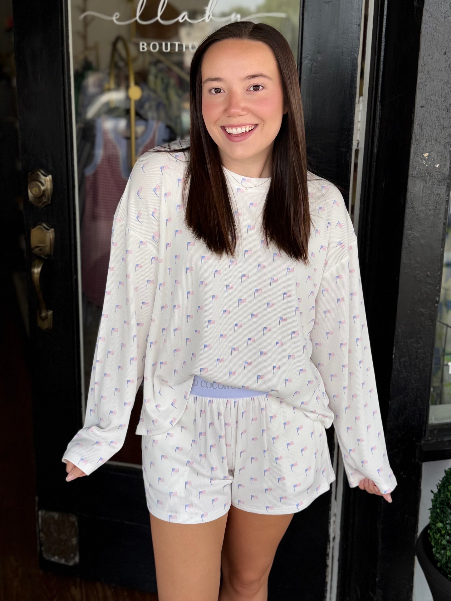 White American Flag Pajama Set