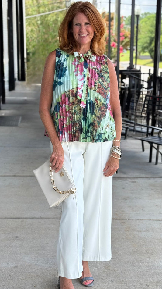Tie Neck Floral Top
