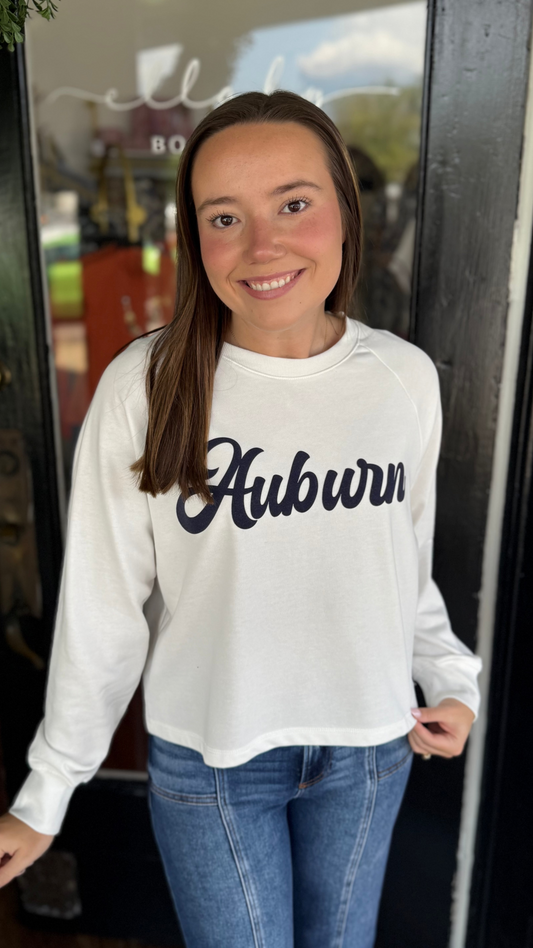 LS Auburn Crop Tee