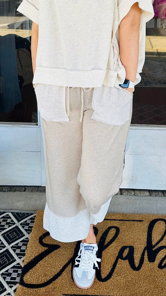 Terry Wide Leg Pant