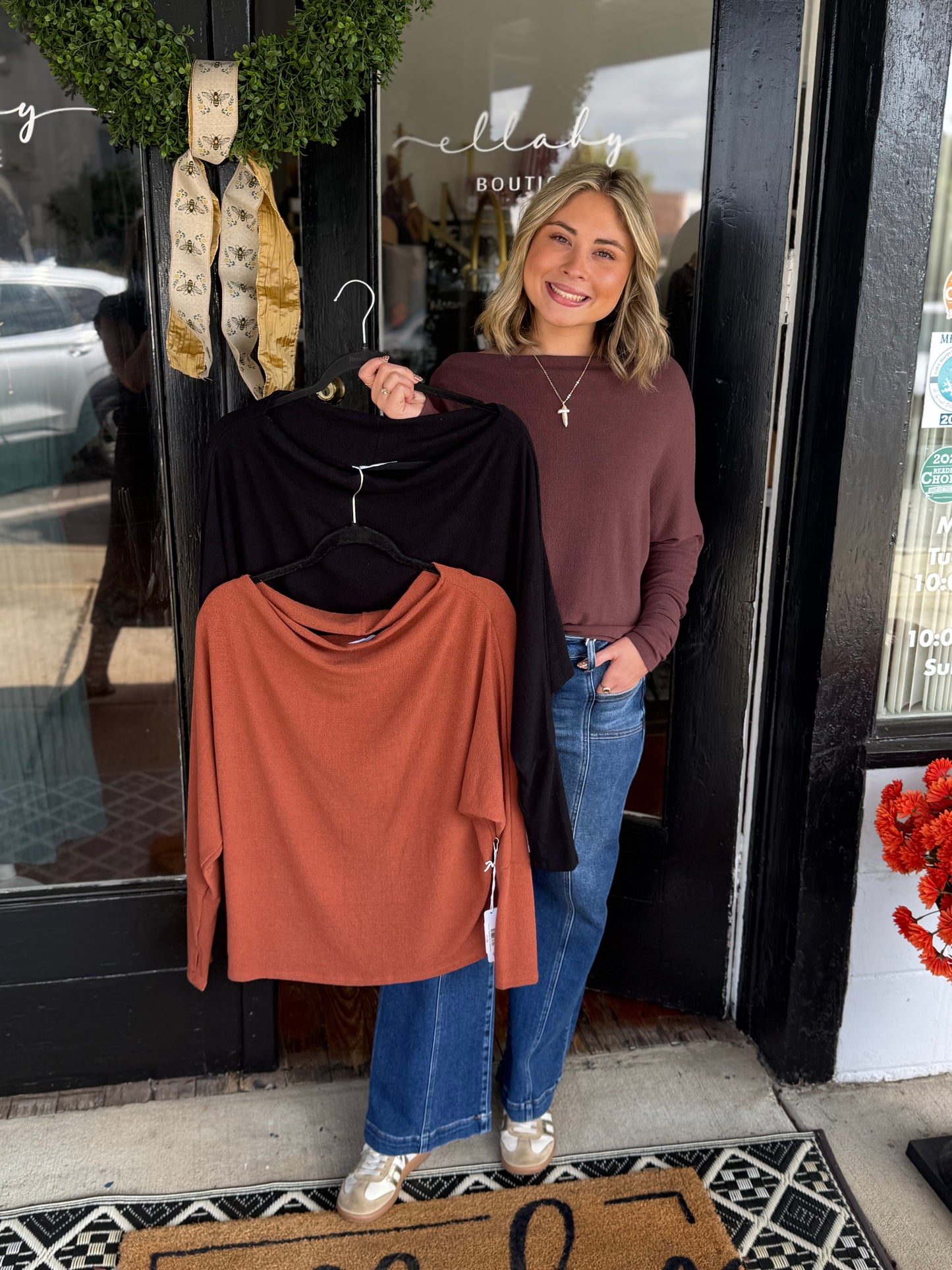 Cowl Neck LS Top