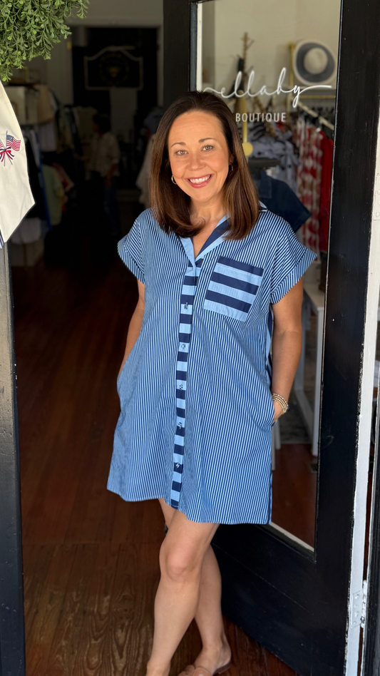 Navy Pier Shirt Dress