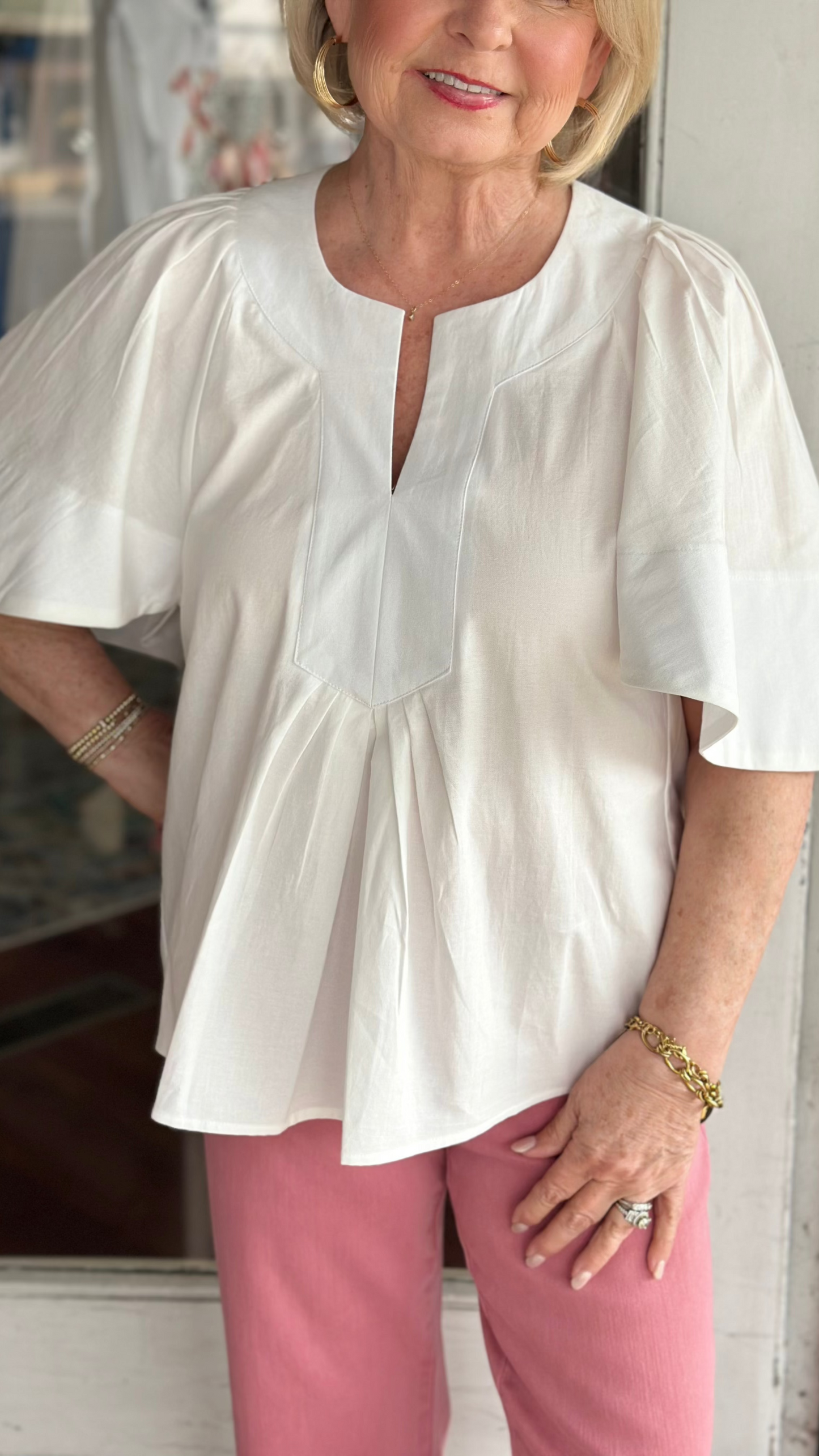 Flutter Sleeve Top