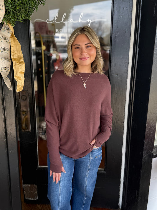 Cowl Neck LS Top