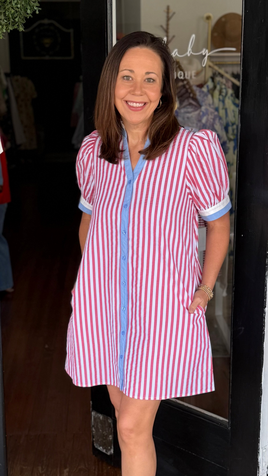 Americana Stripe Dress
