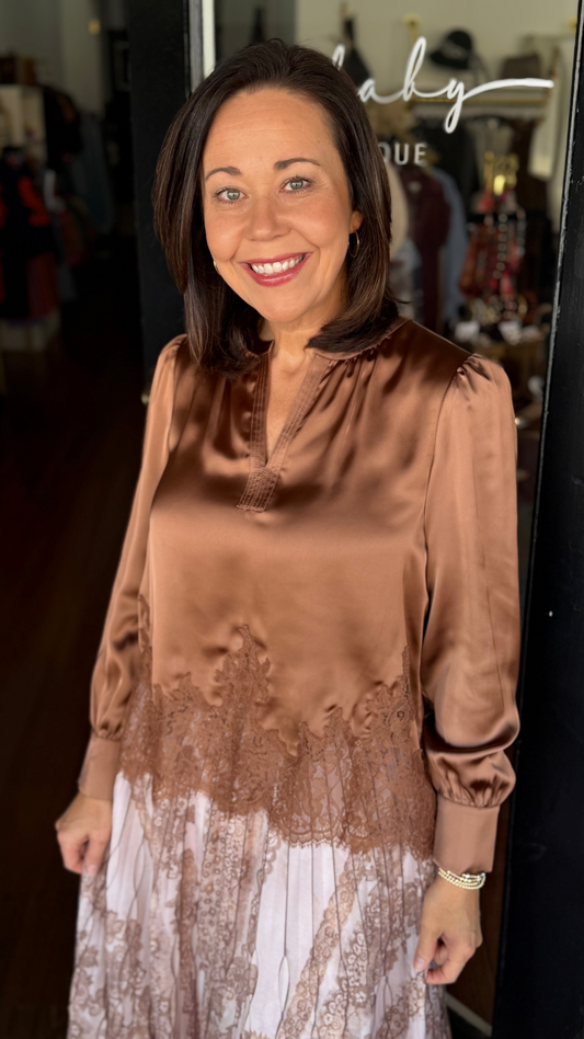 Mocha Mousse Blouse
