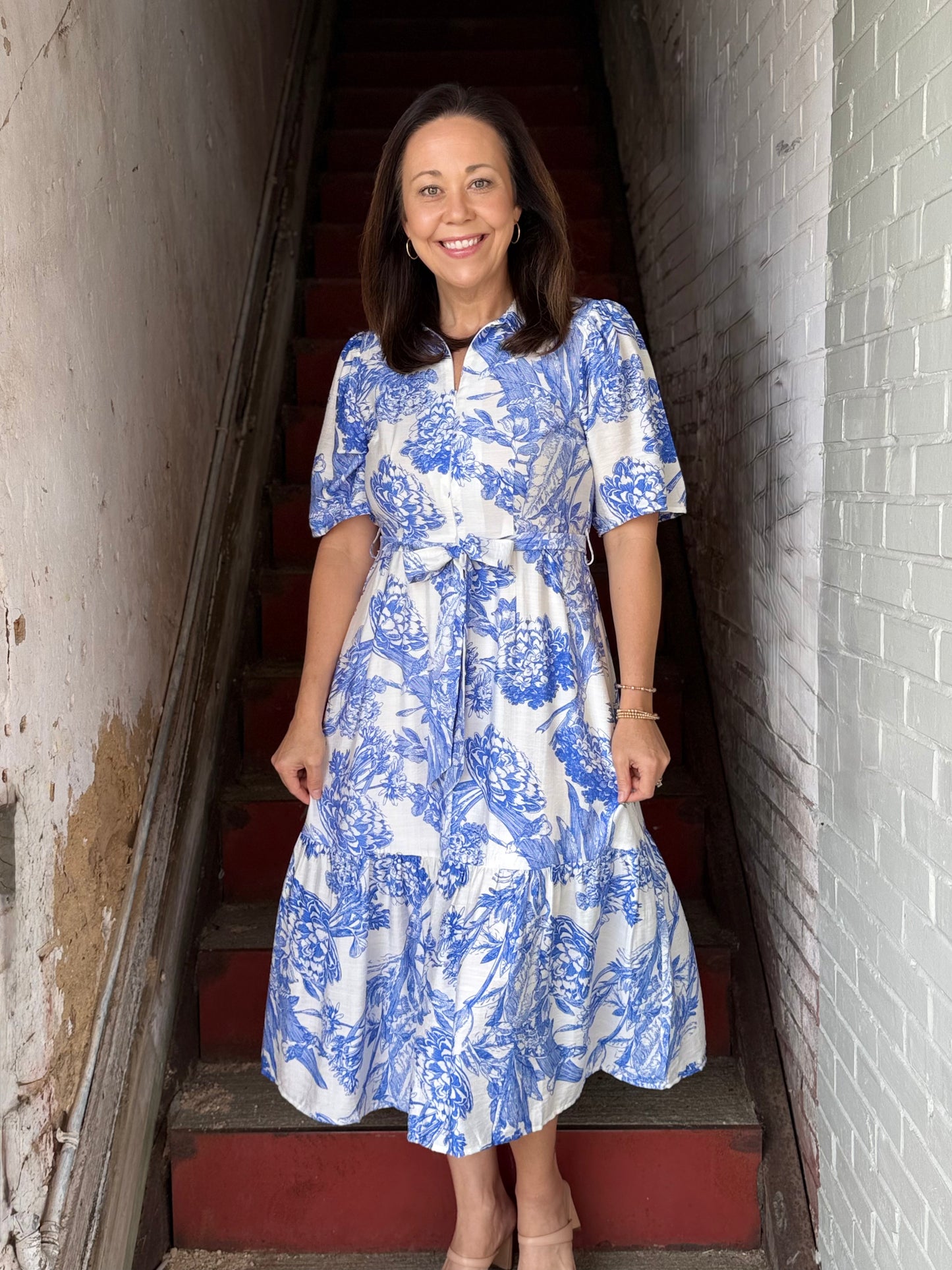 Floral Belt Dress