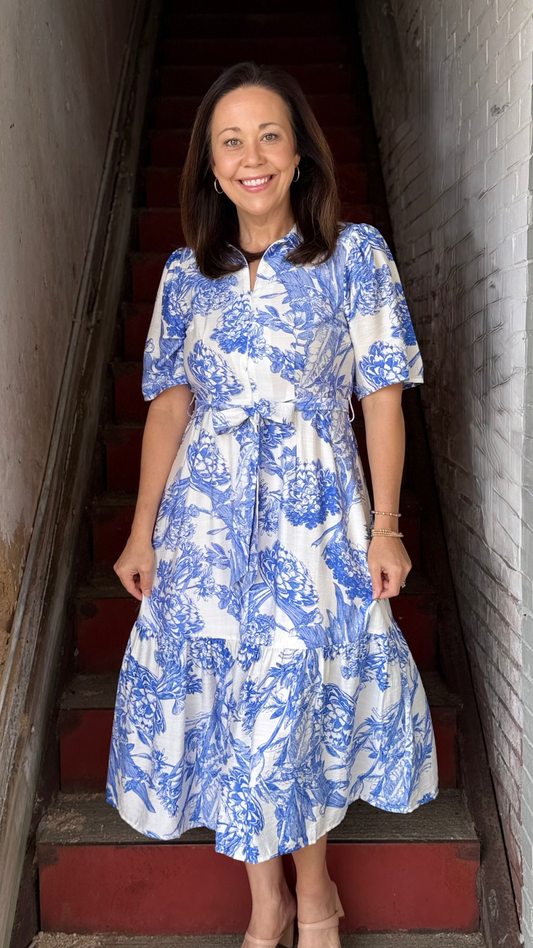 Floral Belt Dress