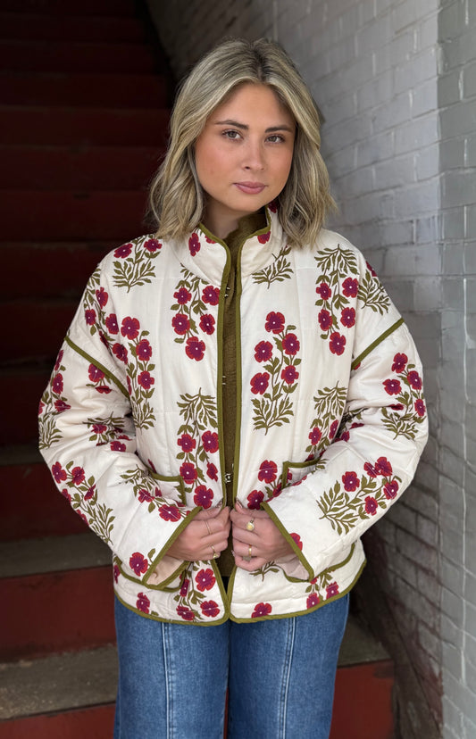 Floral Quilted Jacket
