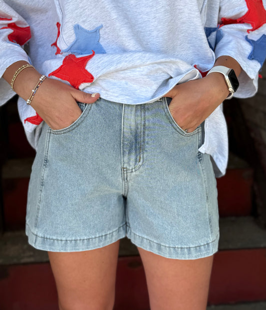 Barrel Jean Shorts