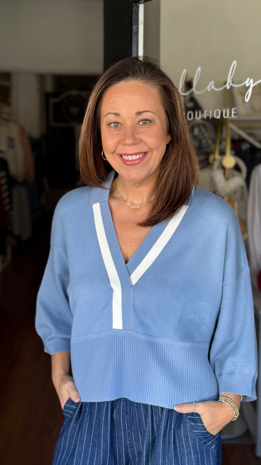 Contrast Trim Sweater