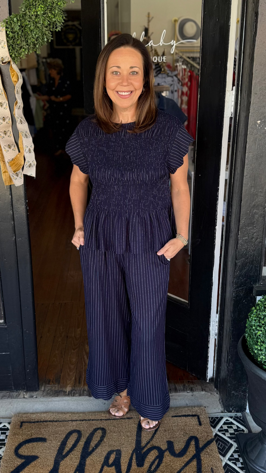 Midnight Manor Pinstripe Set