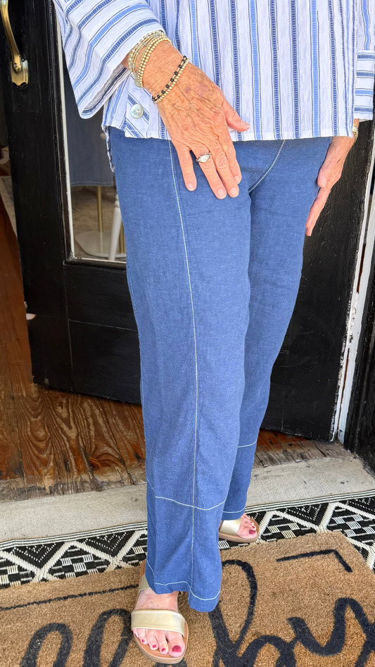 SEAMED CROP PANT