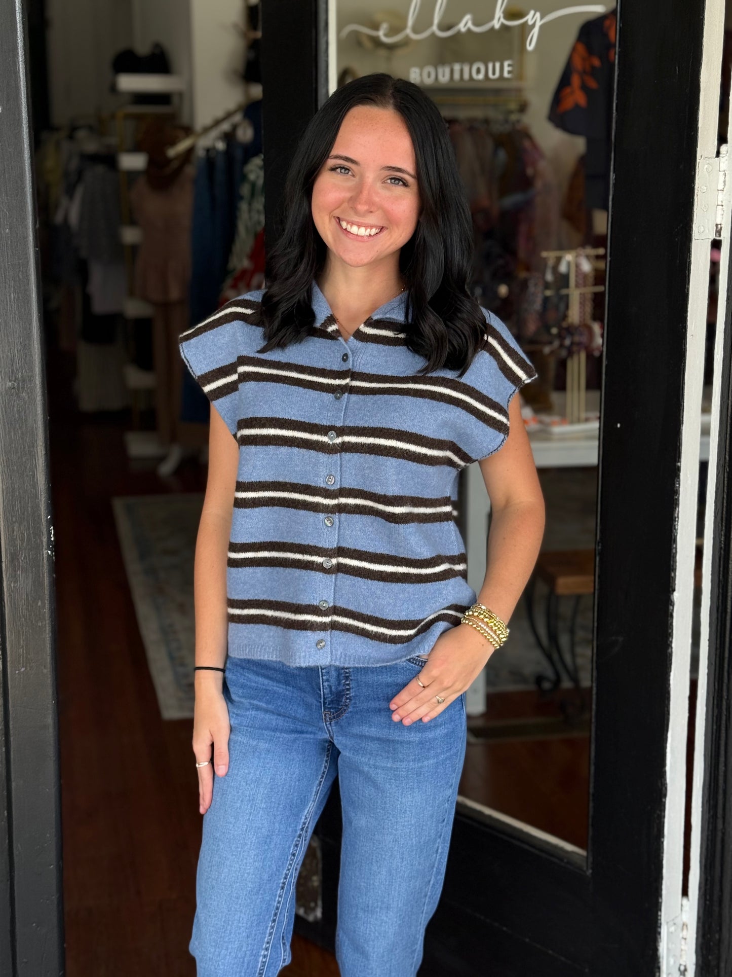 Stripe Sweater Top