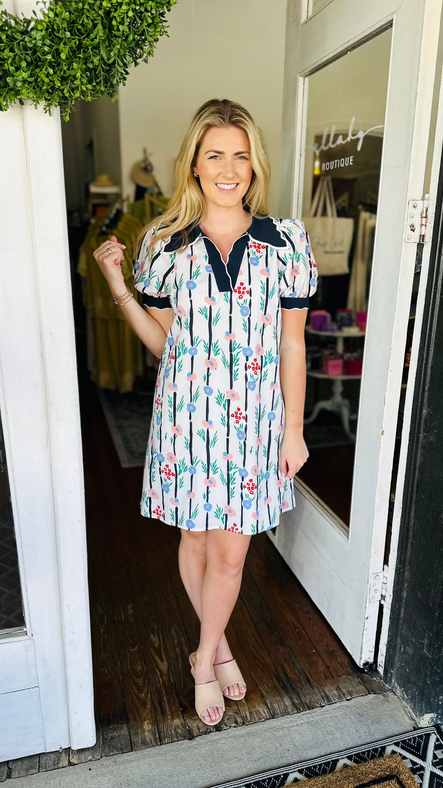 Floral Stripe Dress