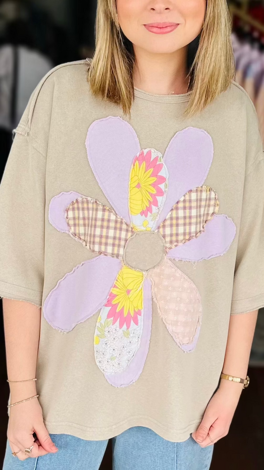 Patchwork Flower 1/2 Sleeve