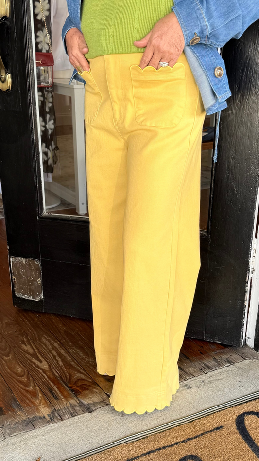 Goldenrod Scalloped Pant