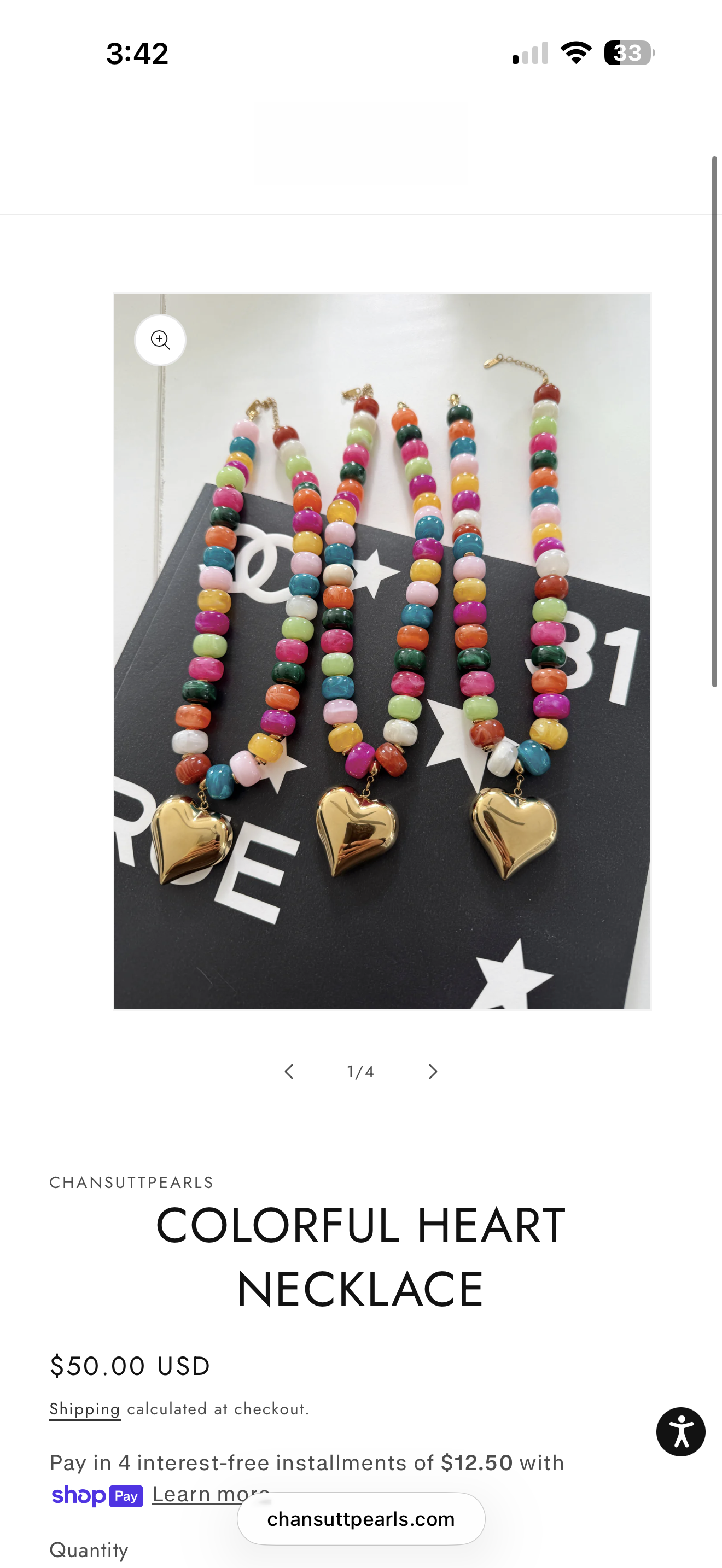 Colorful Heart Necklace