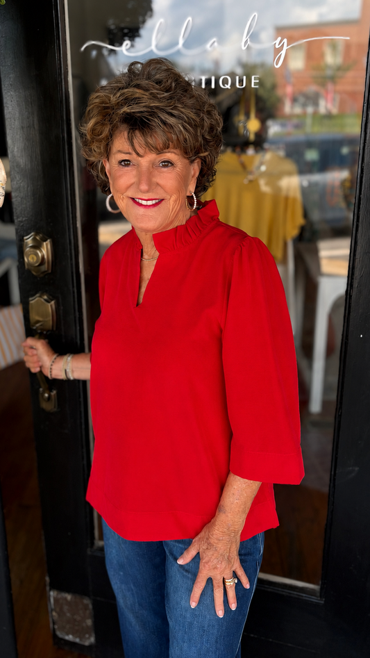 Ruffle Collar Blouse