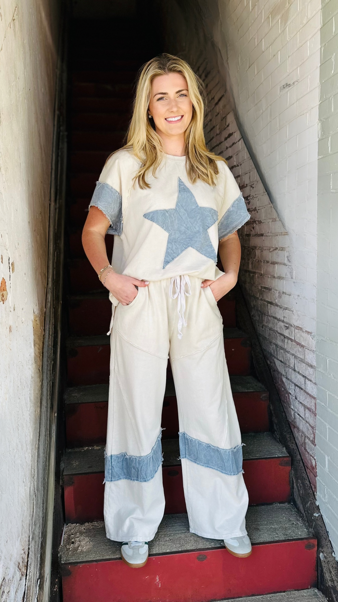 Denim Star Patch Set
