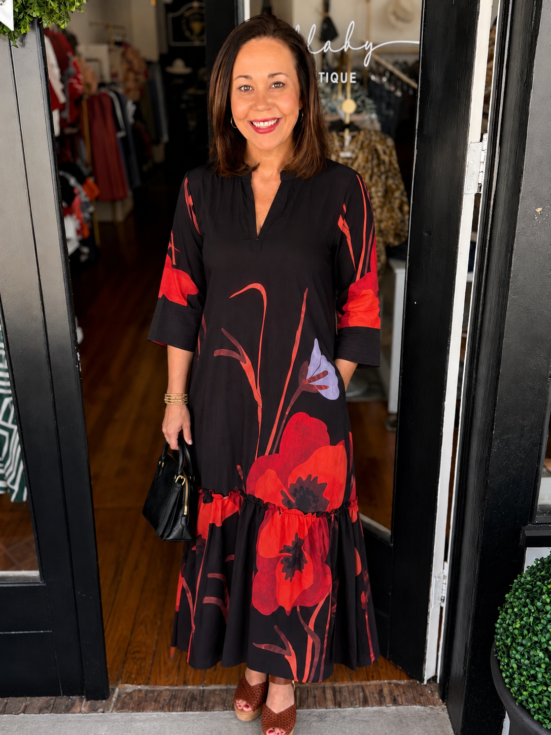Coral Blossom Dress