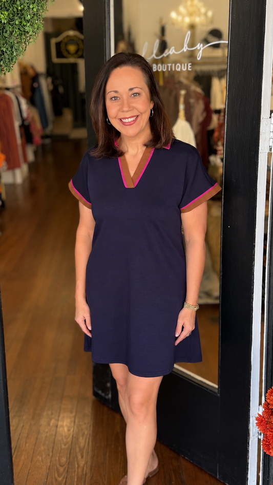 Navy Mix Jolie Dress