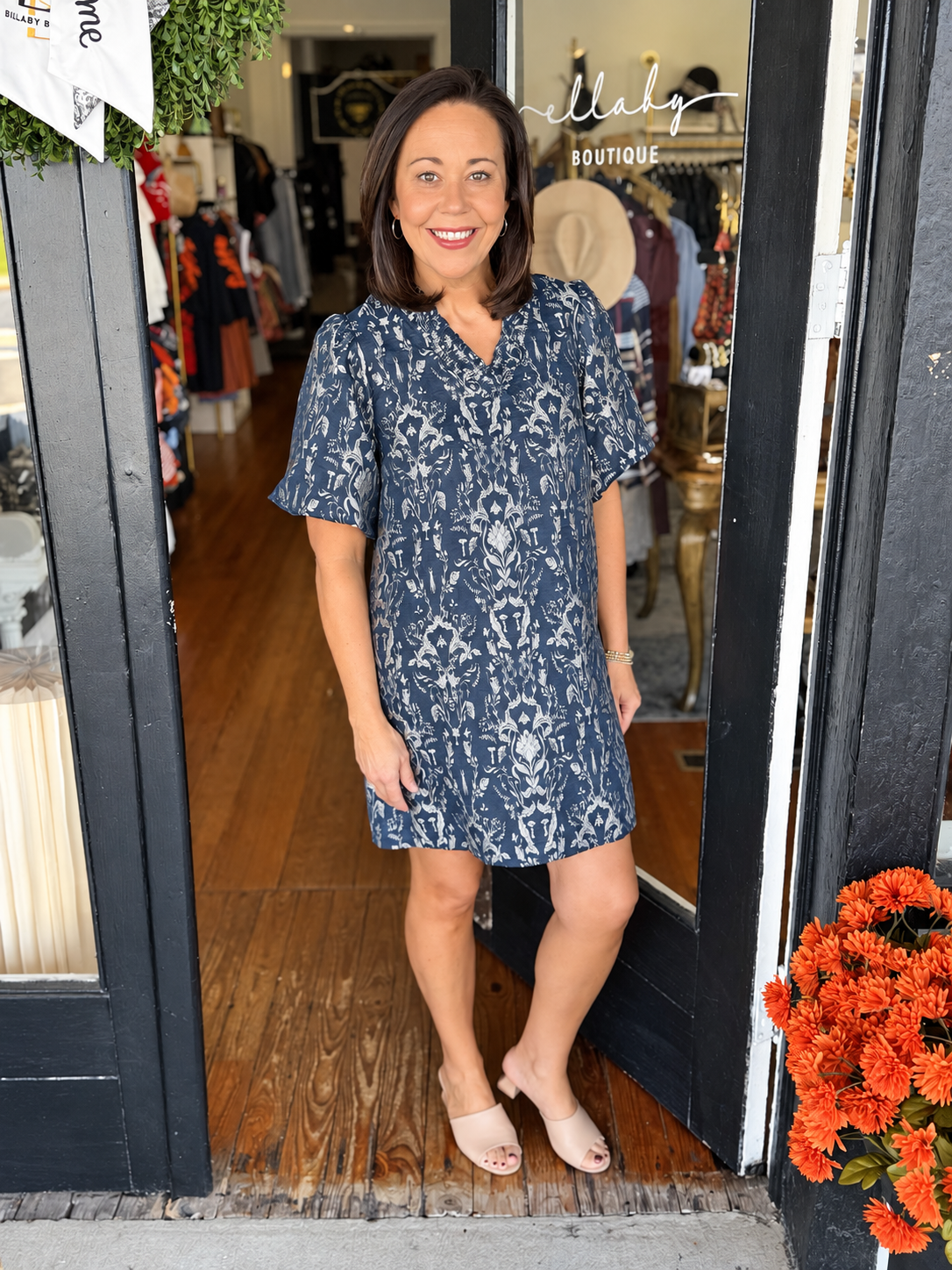 Jacquard Shift Dress