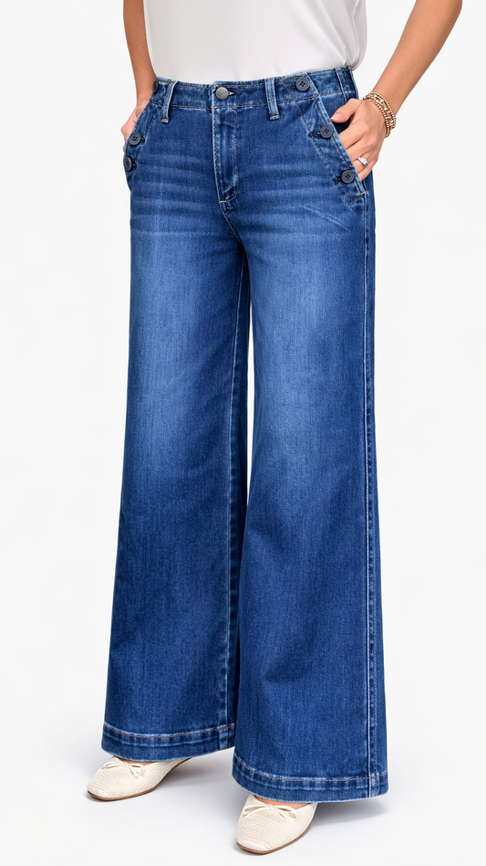 HR Wide Leg Pocket Button